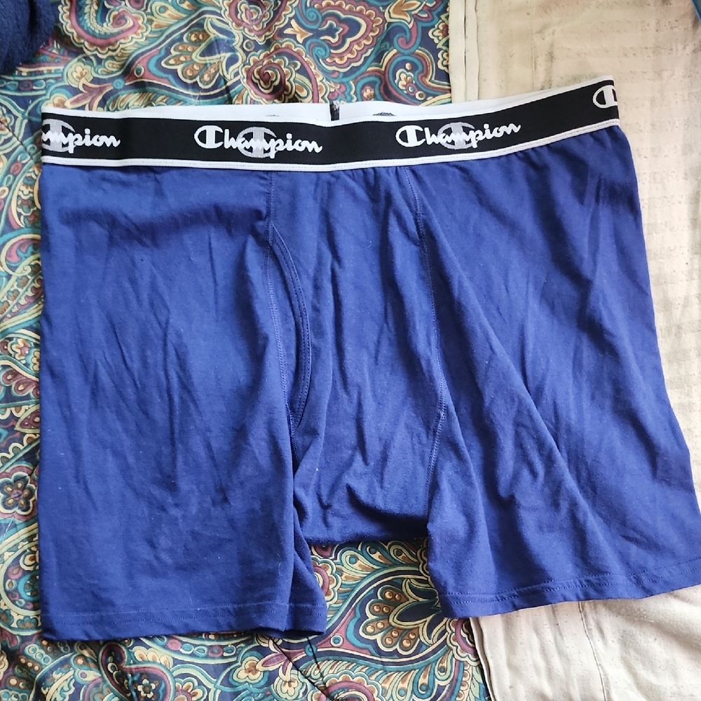 Champion Blue Boxer Briefs with Branded Black Waistband
